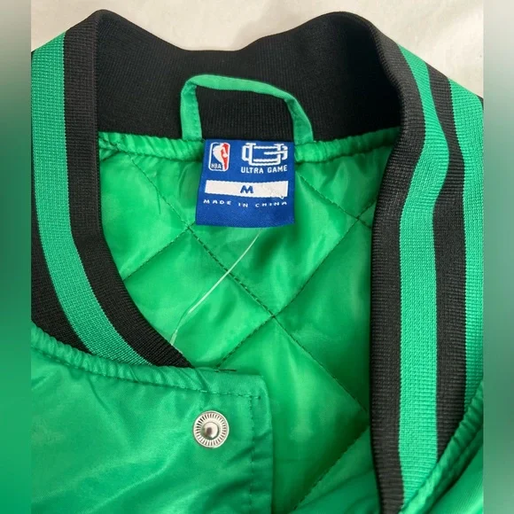 Authentic Ultra GAME NBA Boston Celtics-Embroidered Satin Varsity Jacket Size M - Picture 5 of 10